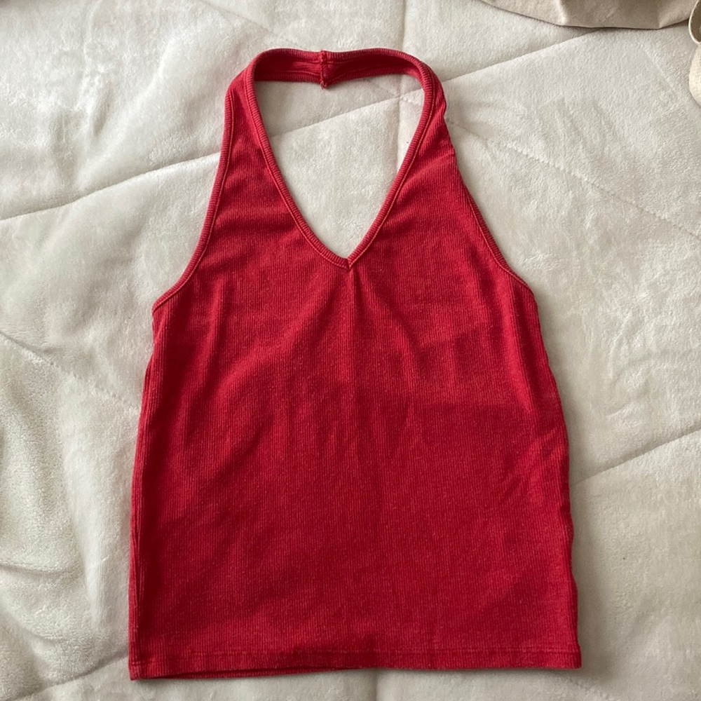 red ae halter top